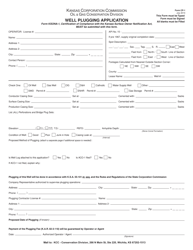 Form CP-1 &quot;Well Plugging Application&quot; - Kansas
