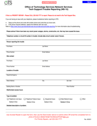 Document preview: Form NS-15 Help Desk Information Form - Louisiana
