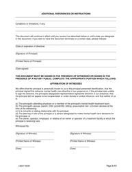 Form LB247 Advance Mental Health Care Directive - Nebraska, Page 3