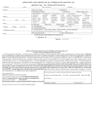 Document preview: Application for Certificate of Number Kansas Boating Act - Kansas