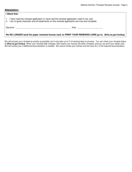 Medical Nutrition Therapist Renewal Notice - Nebraska, Page 3