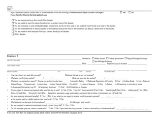 Form UIA1554DUA Application for Disaster Unemployment Assistance - Michigan, Page 2
