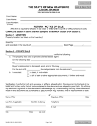 Form NHJB-2126-PE Return/Notice of Sale - New Hampshire