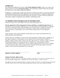 Guide Application - New Mexico, Page 2
