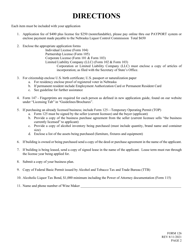 Form 126 Application for Liquor License - Farm Winery - Nebraska, Page 2