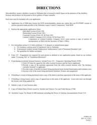 Form 130 Application for Liquor License - Microdistillery - Nebraska, Page 2