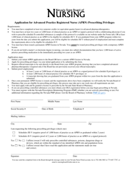 Application for Advanced Practice Registered Nurse (Aprn) Prescribing Privileges - Nevada