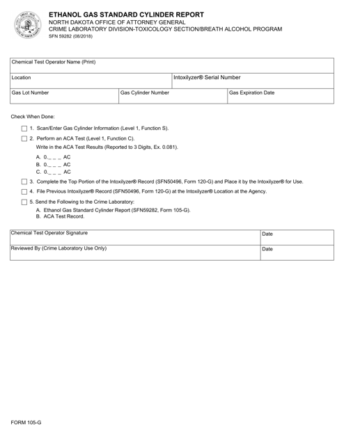 Form SFN59282 (105-G) - Fill Out, Sign Online and Download Fillable PDF ...