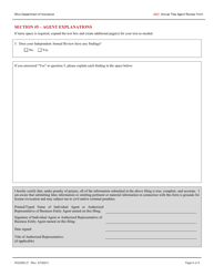 Form INS3283.21 Annual Title Agent Review Form - Ohio, Page 5