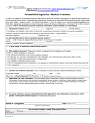 Language Access Complaint Form - New York (Italian)