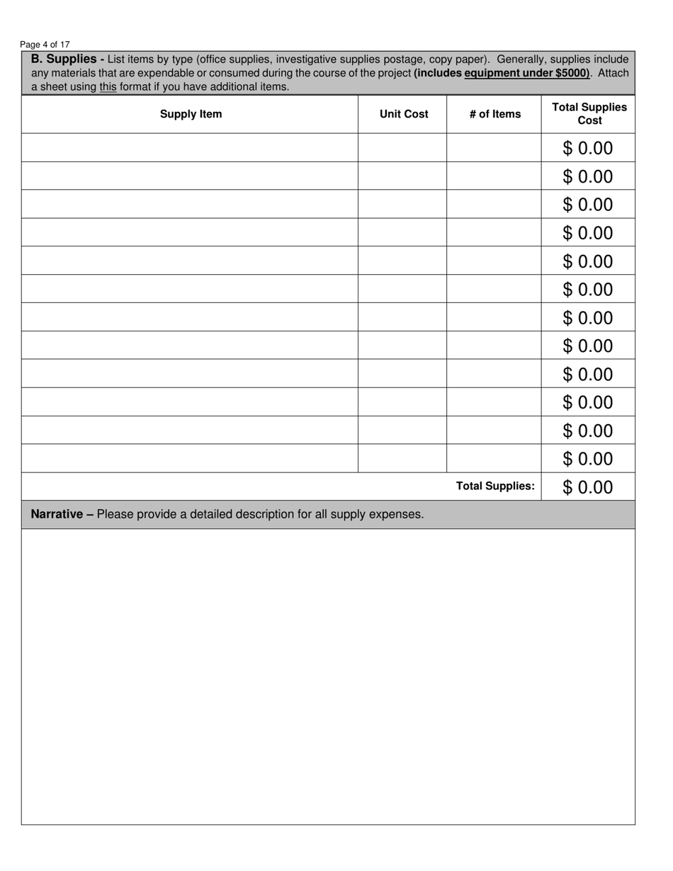 Jag and Lottery Grant Application - North Dakota, Page 4