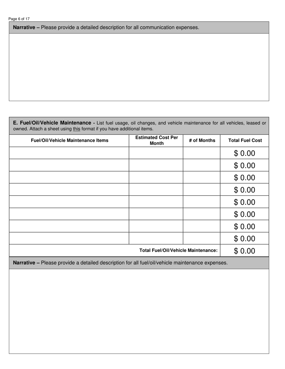 Jag and Lottery Grant Application - North Dakota, Page 6