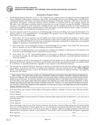 Form REC4.22 &quot;Residential Property and Owners' Association Disclosure Statement&quot; - North Carolina