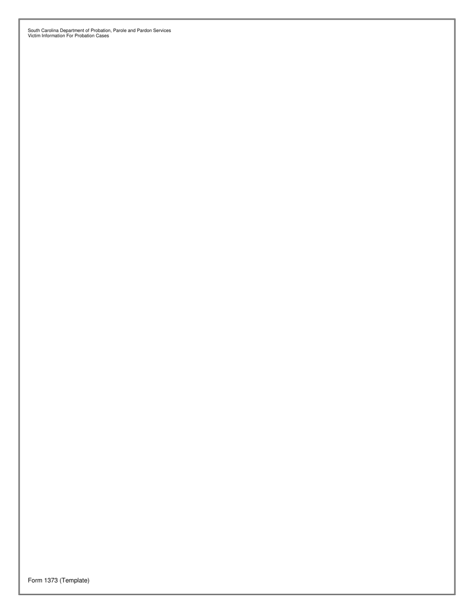 Form 1373 Victim Information for Probation Cases - South Carolina, Page 2