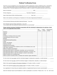 Form DHS C1(B) Abawd Medical Verification Form - Rhode Island, Page 2