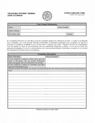 Citizen Complaint Form - Oklahoma