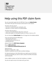 Form WFP1 Winter Fuel Payment Application Form - United Kingdom