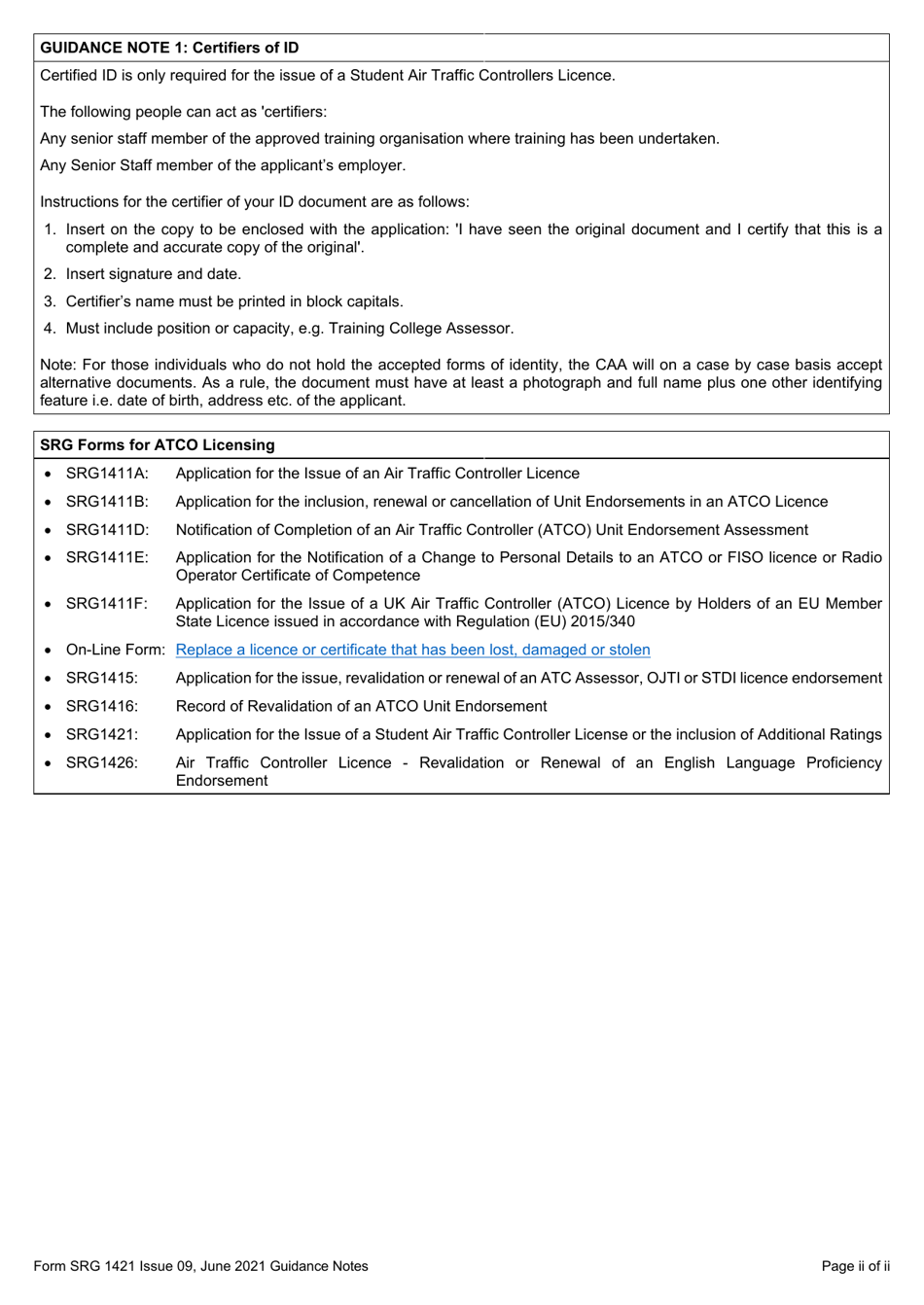Form SRG1421 Application for the Issue of a Student Air Traffic Controller (Atco) Licence or the Inclusion of Additional Ratings to Student and Atco Licences (Regulation UK (Eu) 2015 / 340) - United Kingdom, Page 4