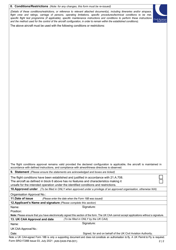 CAA Form 18B (SRG1728B) Flight Conditions for a Permit to Fly - United Kingdom, Page 2