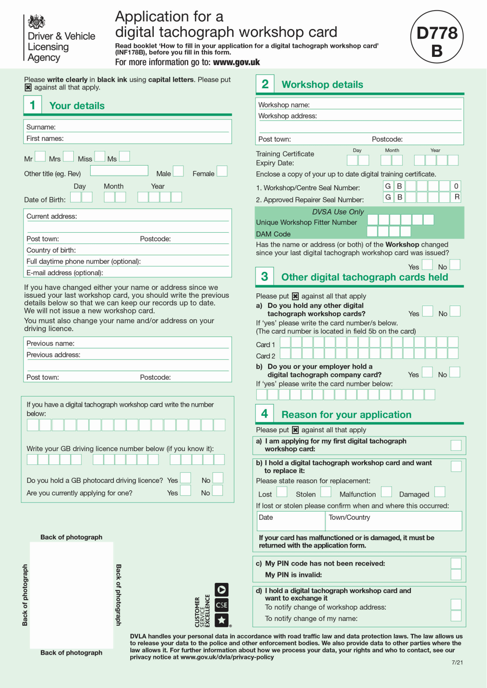 Form D778B - Fill Out, Sign Online and Download Printable PDF, United ...