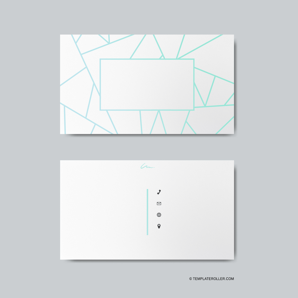Blank Business Card Template, Page 1