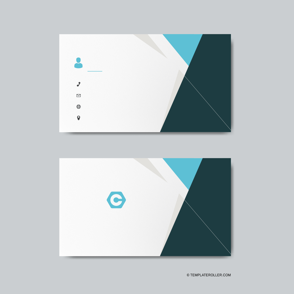 Double-Sided Business Card Template, Page 1