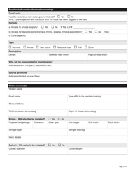 Form YG5028 Application for Land Use Permit - Yukon, Canada, Page 3