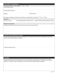Form YG5028 Application for Land Use Permit - Yukon, Canada, Page 4