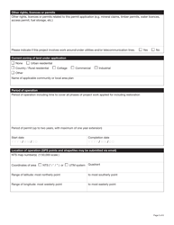 Form YG5028 Application for Land Use Permit - Yukon, Canada, Page 5