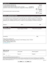 Form YG5028 Application for Land Use Permit - Yukon, Canada, Page 6