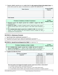 Form 032-04-0092-00-ENG Virginia Worksheet for Assessing and Negotiating Adoption Assistance - Virginia, Page 4
