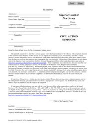 Document preview: Form 10792 Appendix XII-A Civil Action Summons - New Jersey