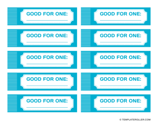 Blank Coupon Template