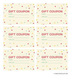 Document preview: Gift Coupon Template