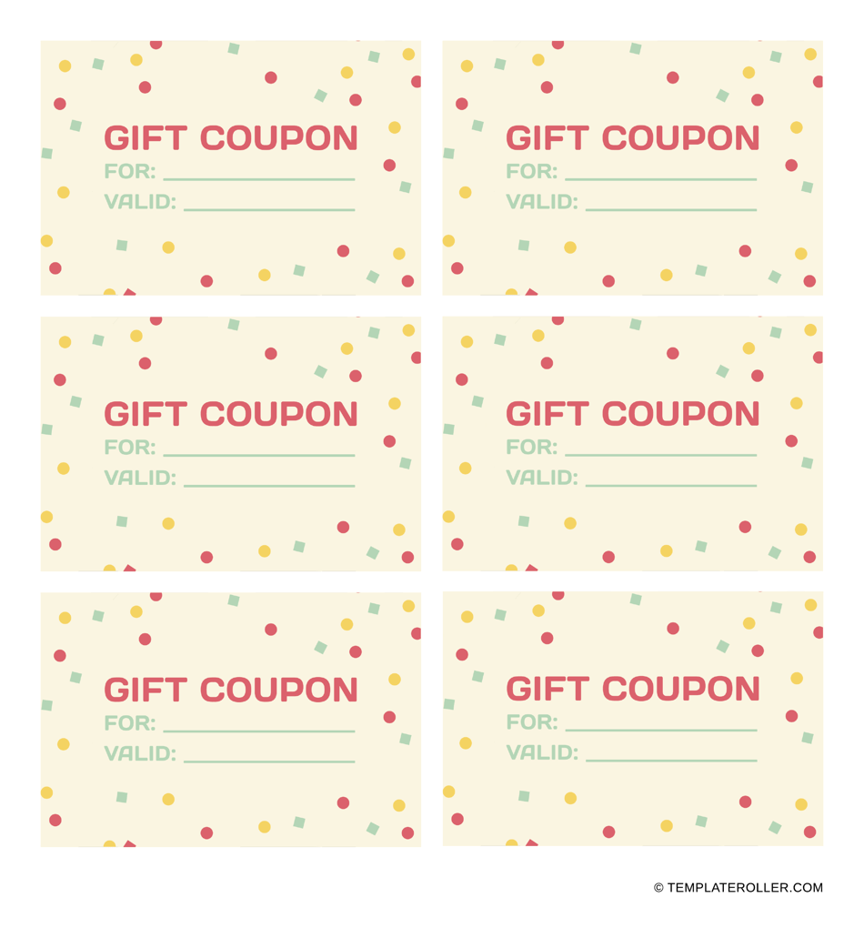Gift Coupon Template, Page 1