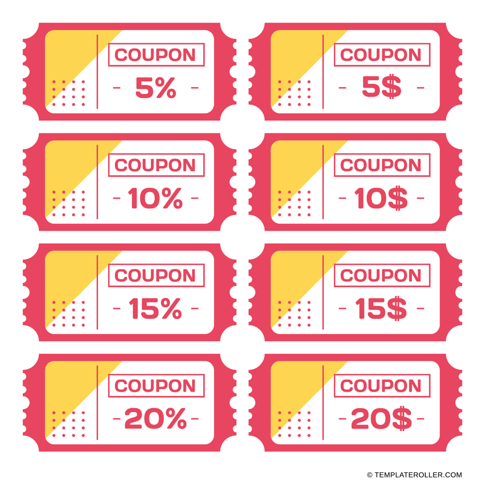 Discount coupon template fill out sign online and download pdf