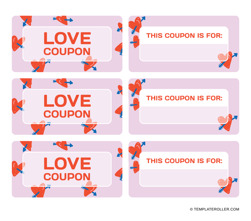 Love Coupon Template, Page 1