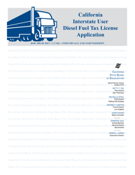 Document preview: Form BOE-400-DI California Interstate User Diesel Fuel Tax License Application (Individuals/Partnerships) - California