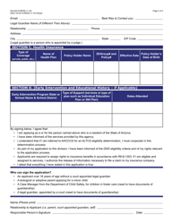 Form DD-525 FORPDF Application for Eligibility Determination - Arizona, Page 2