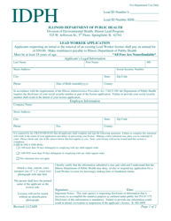 Document preview: Lead Worker Application - Illinois