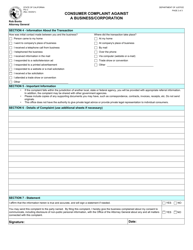Form PIU2 Consumer Complaint Against a Business/Corporation - California, Page 2