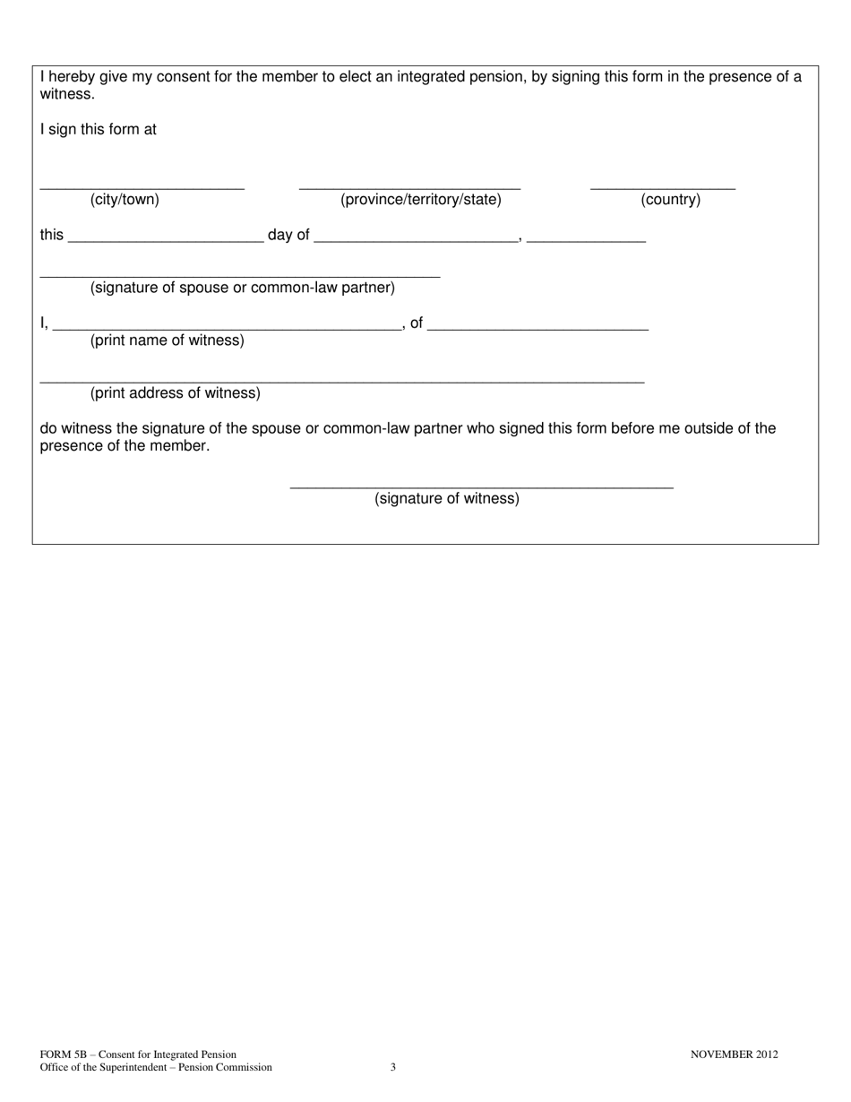 Form 5B - Fill Out, Sign Online and Download Printable PDF, Manitoba ...