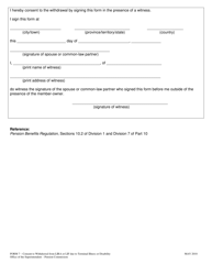 Form 7 Consent to Withdrawal From Lira or Lif Due to Terminal Illness or Disability - Manitoba, Canada, Page 3