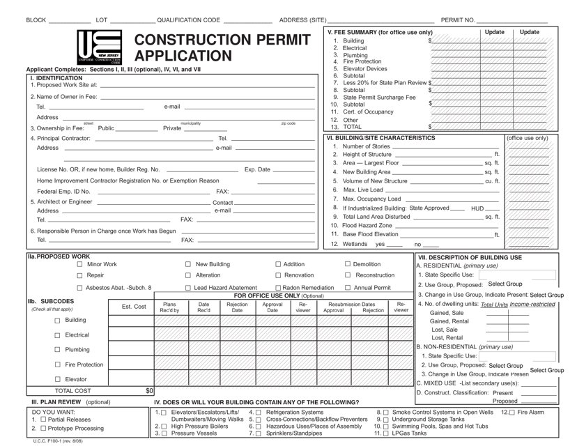 UCC Form F100-1 Printable Pdf