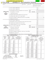 Document preview: Form W706 (HT-006) Schedule TC Tax Computation Schedule for Deaths on or After October 1, 2002 Through December 31, 2004 - Wisconsin