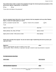 Discrimination Complaint Form - Colorado, Page 2