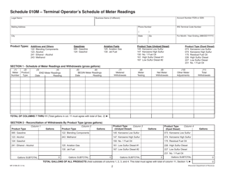 Schedule 010M Terminal Operator&#039;s Schedule of Meter Readings - Wisconsin, Page 2