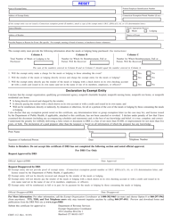Form CERT-112 Certificate for Exempt Purchases of Meals or Lodging by Exempt Entities - Connecticut, Page 2