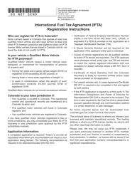 Document preview: Form DR7119 International Fuel Tax Agreement (Ifta) Registration Application - Colorado