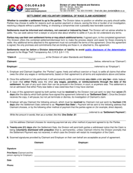 Document preview: Settlement and Voluntary Dismissal of Wage Claim Agreement - Colorado
